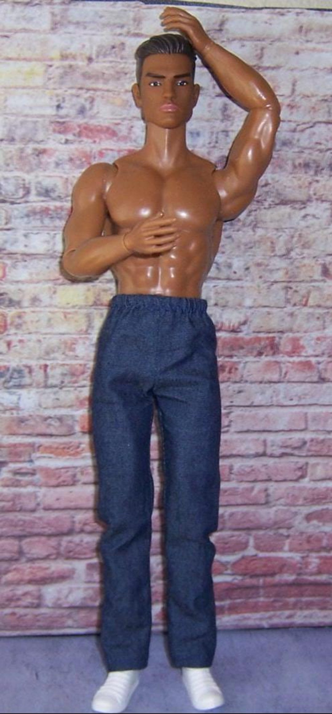 Adonis Body Adonis Body-lightweight Denim Jeans-dark - Etsy