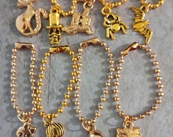 Halloween Gold Ball Chain Necklace-Pendant-for 11.5" dolls