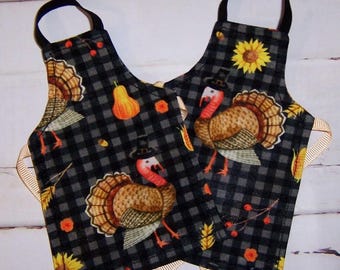 Set of 2 "Mr. Tom" Aprons-fits 11"-12" dolls