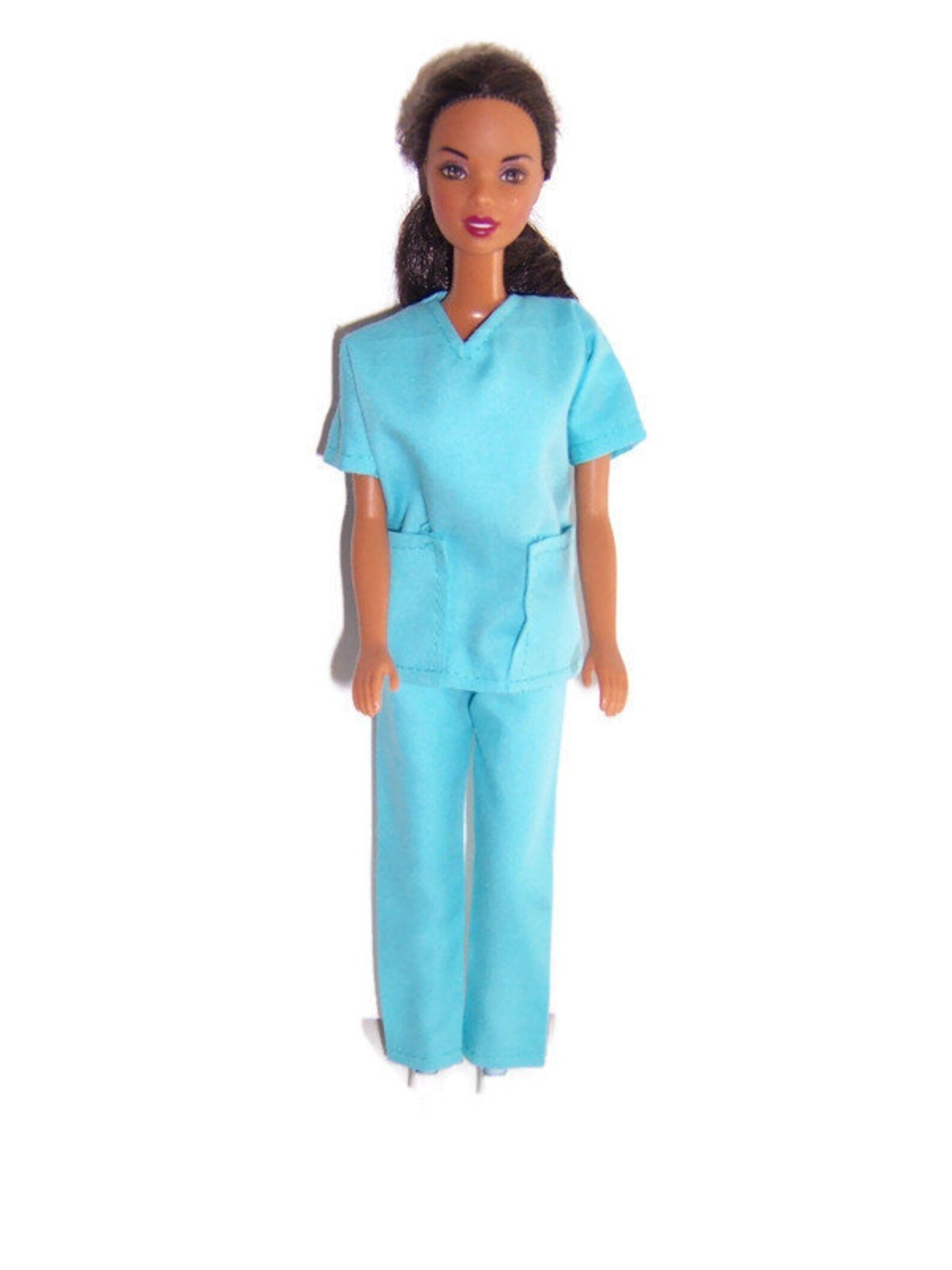 Light Teal Two Pocket Scrubs-fits dolls like Barbie | Etsy