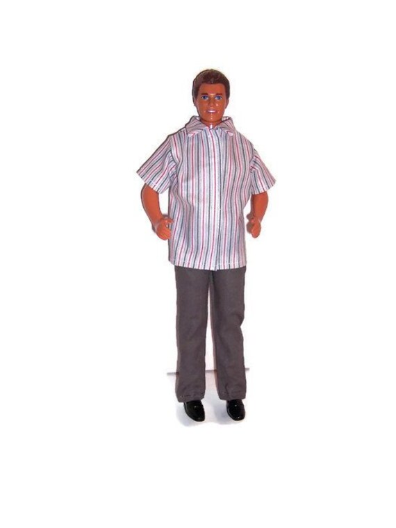 gray slacks white shirt
