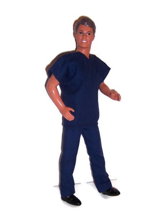 Doll Clothes-Slate Blue Scrubs-Made in the USA