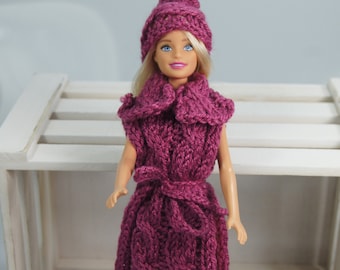 warm knitted tunic for the dressing doll