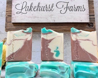 Bamboo Teak Artisan Soap: Cold Process Swirl Soap