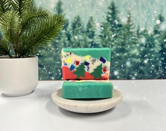 Alpine Cheer  Cold Process Soap.Hand made soap. Christmas Gifts. Stocking Stuffers. Christmas Soaps