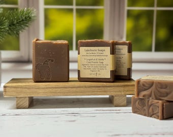 Grapefruit Vanilla Handmade Soap: Creamy Lather, Moisturizing Bar