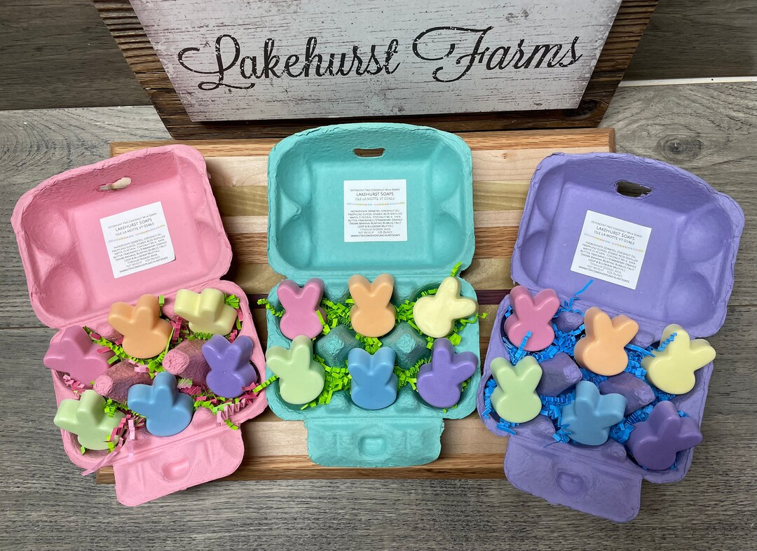 Assorted Easter Bunny Soaps. Detergent Free Soaps. Easter Etsy