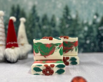 White Christmas Cold Process Soap/ Christmas/Gifts/Stocking Stuffers/Handmade