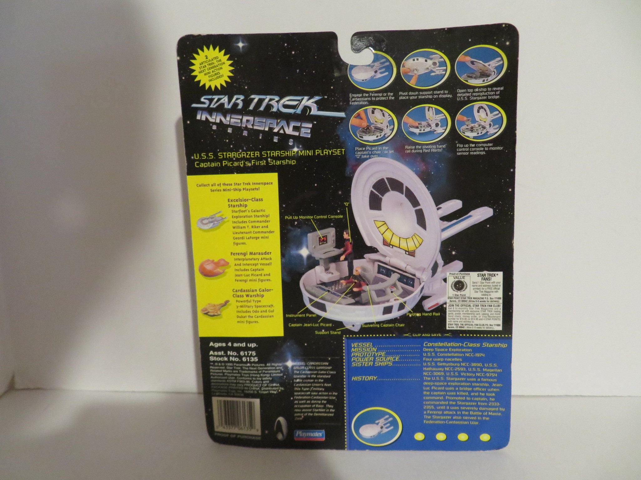 Playmates Star Trek USS Stargazer Starship Mini Playset 1995 - Etsy