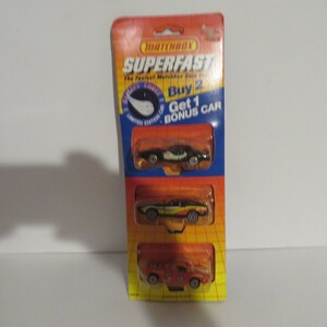 Matchbox Superfast Halley's Comet 3 1962 Corvette & Datsun 1985 MOC