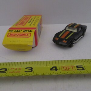 Matchbox #62 1962  Chevy Corvette Black 1979 w/1982 Box