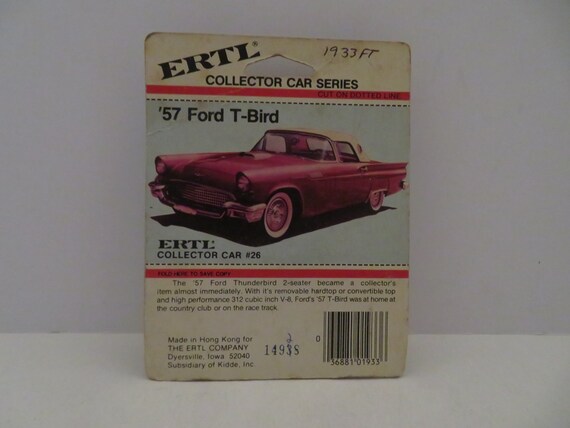 Ertl Replica Series 1957 Ford T-bird Thunderbird Blue 1:64 - Etsy