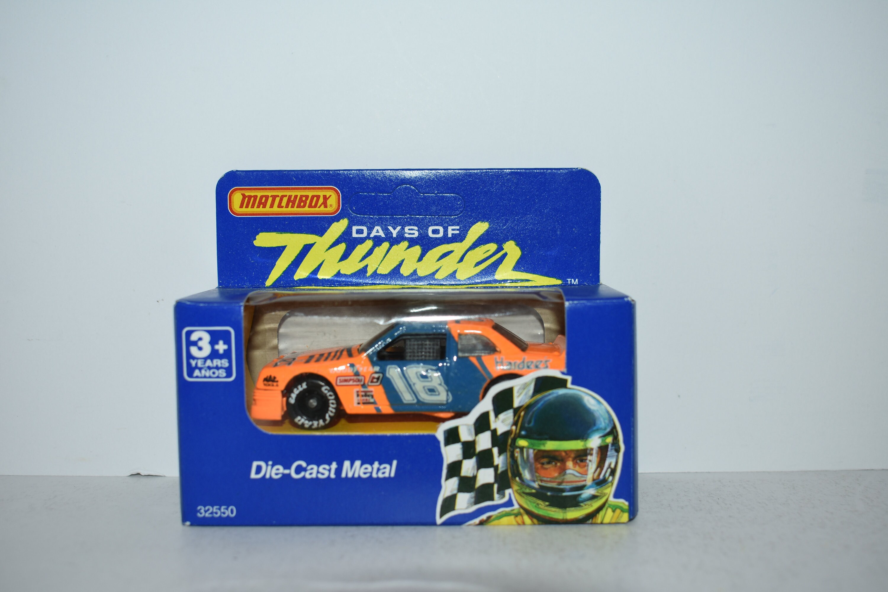 Matchbox Days of Thunder 18 Russ Wheeler Hardees Stock Car 1990