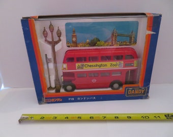Tomica Dandy F19 London Bus Chessington Zoo 1:43 Scale 1980's Nice w/Box