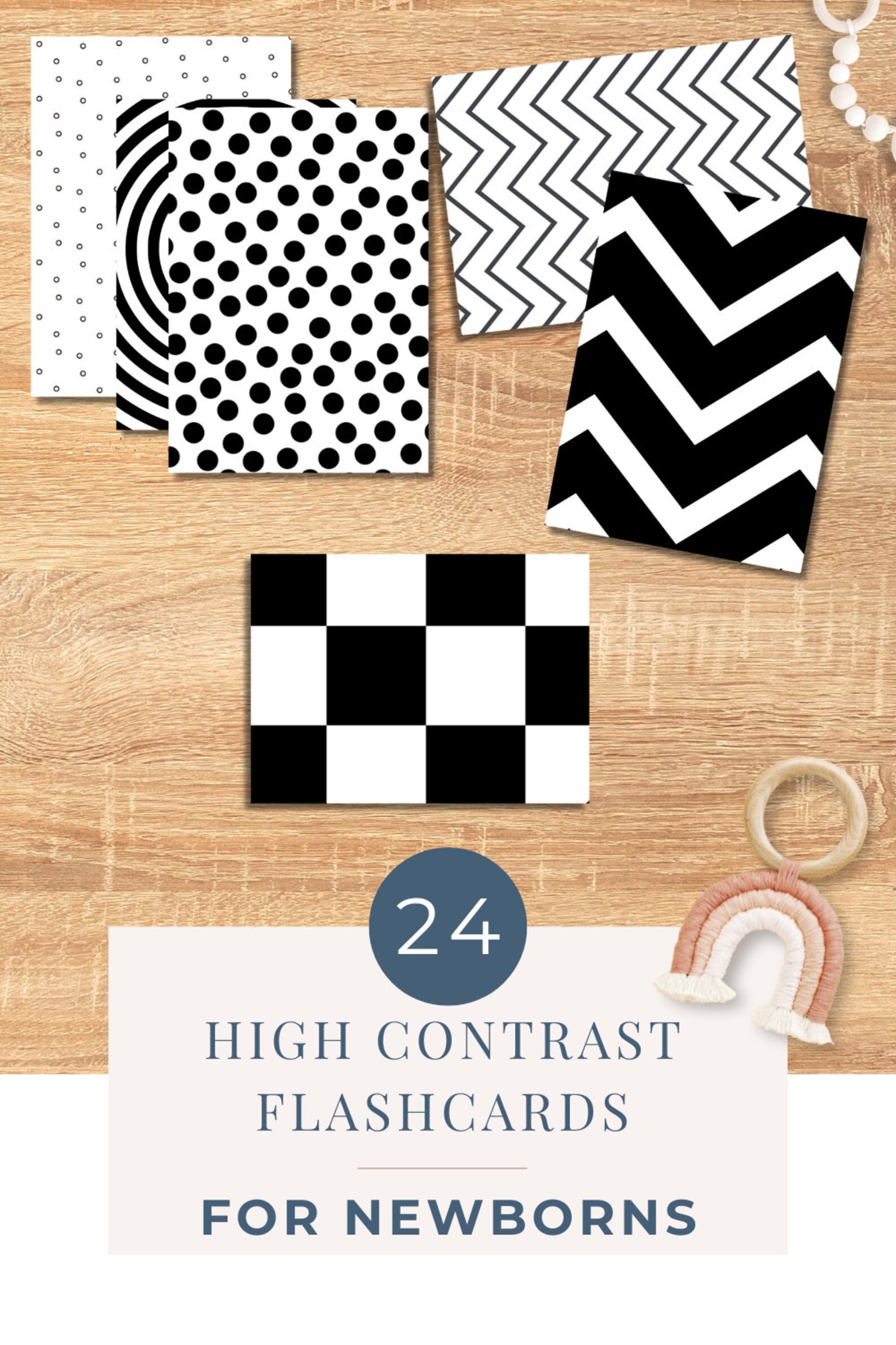 High Contrast Flashcards for Newborns Printable PDF Visual Stimulation ...