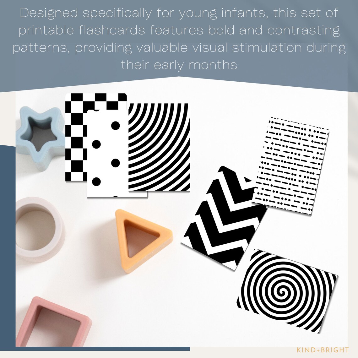 High Contrast Flashcards for Newborns Printable PDF Visual Stimulation ...