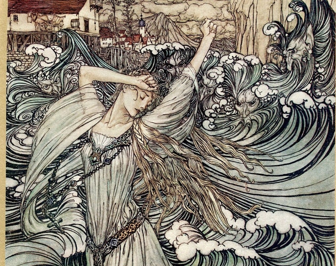 Arthur Rackham Undine Antique Print From a 1st Edition Dated 1912 ...