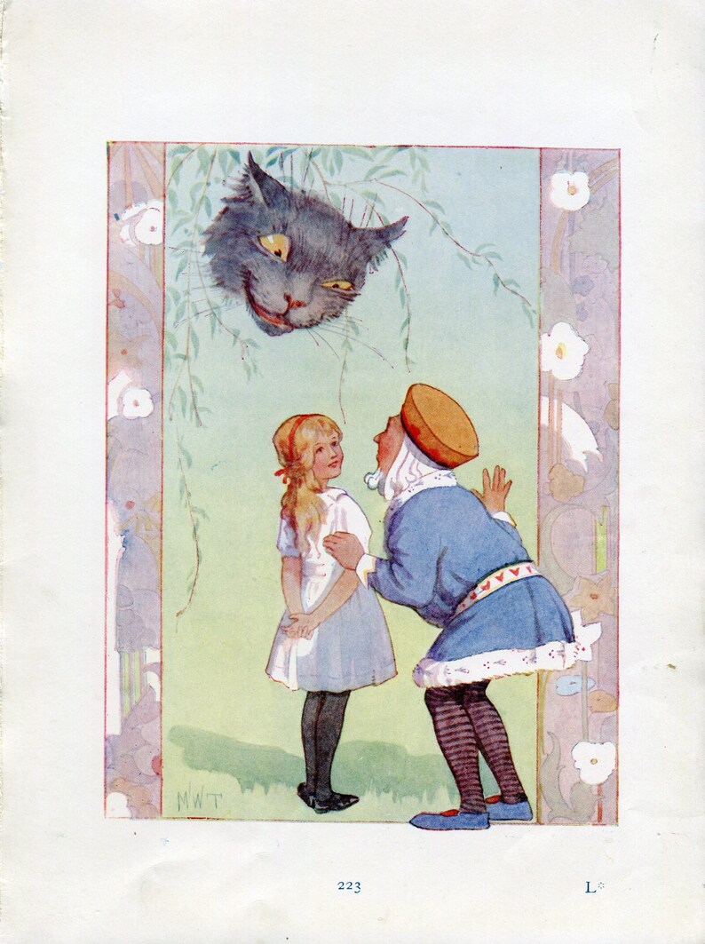 Margaret Tarrant Print 1916 Alice in Wonderland Lewis Carroll Nursery Print Margaret Tarrant Illustrations Margaret Tarrant image 1