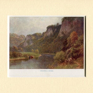 Sutton Palmer   1920   Coldwell Rocks   Vintage print   Vintage Coldwell Rocks   River Wye view - Antique River Wye