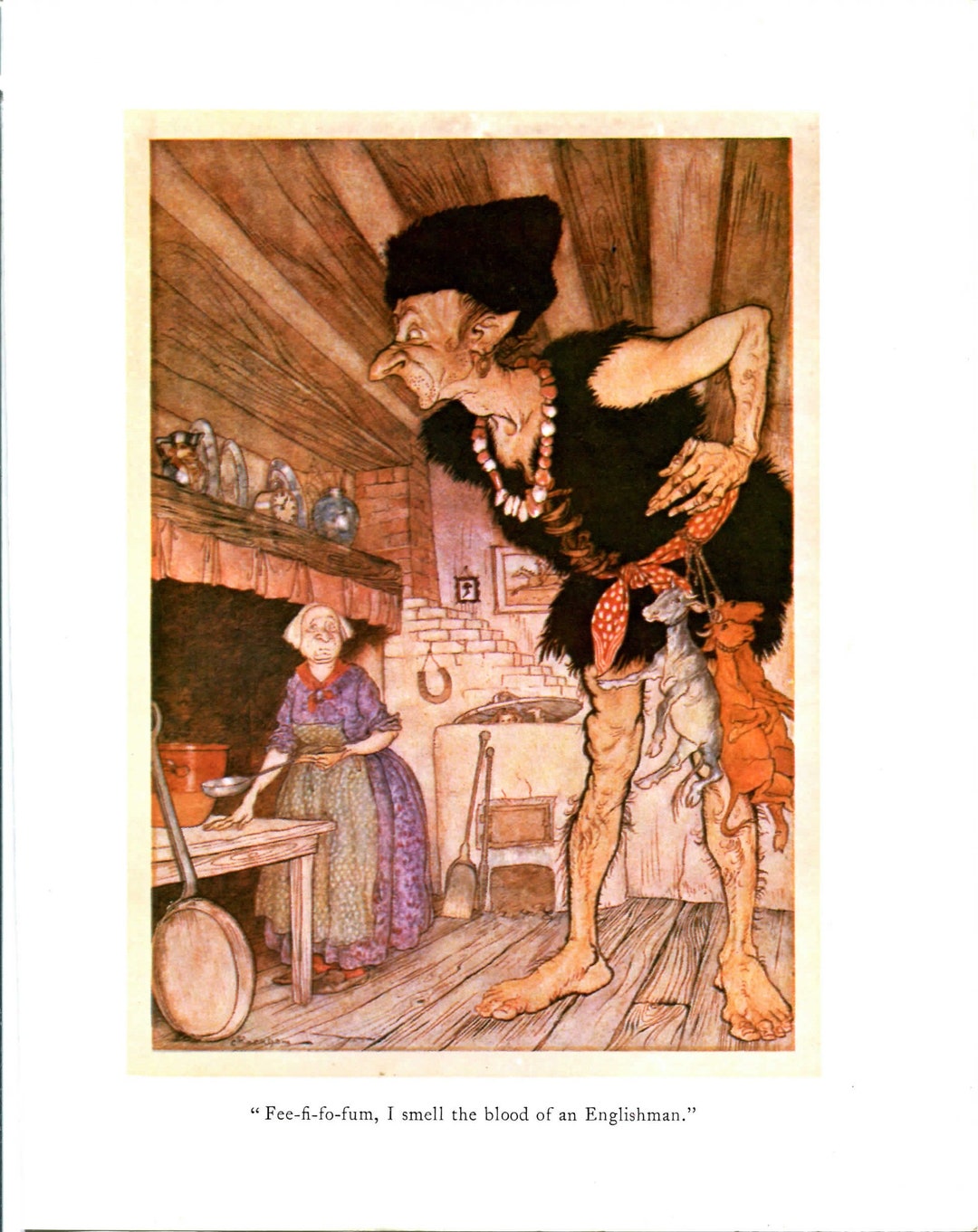 Vintage Arthur Rackham Print Dated 1979 of an English Fairy Tale ...