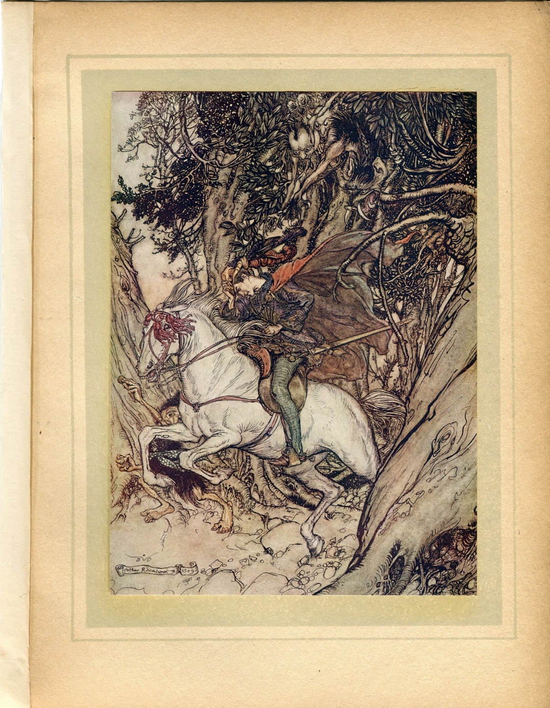 Arthur Rackham - Antique Print - Undine - 1st Edition - 1909 - Arthur ...