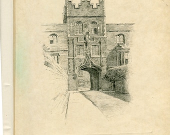 Blackall   Jesus College Print   Cambridge University Print   Vintage Cambridge Print   University Print   Cambridge Art Print - 22