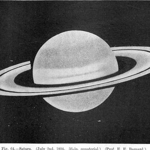 1910 Original Antique Print   Antique Astronomy Print   Saturn print   Rings of Saturn print   Celestial Art   Planet Saturn