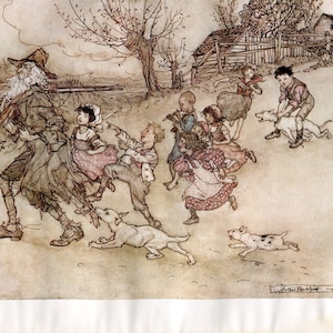 Arthur Rackham   Antique Print   Rip van Winkle   1916   Arthur Rackham Vintage Print   Antique Book Plate   Washington Irving print