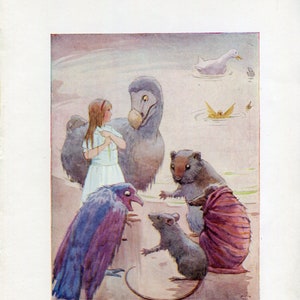 Margaret Tarrant Print 1916    Alice in Wonderland   Lewis Carroll    Nursery Print   Margaret Tarrant Illustrations     Dodo   Dormouse -