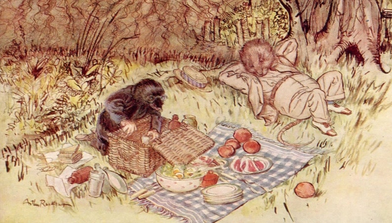 Arthur Rackham Vintage Print From Wind in the Willows by Kenneth Graham ...