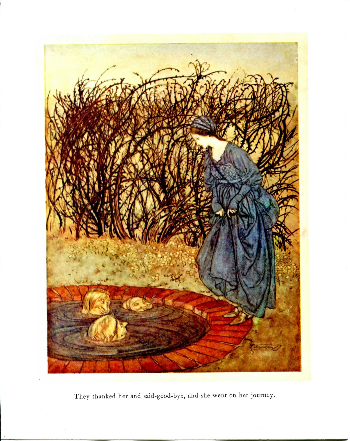 Vintage Arthur Rackham Print Dated 1979 of an English Fairy Tale ...