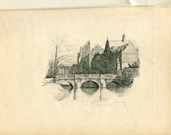 Blackall   St Johns College Print   Cambridge University Print   Vintage Cambridge Print   University Print   Cambridge Art Print   18