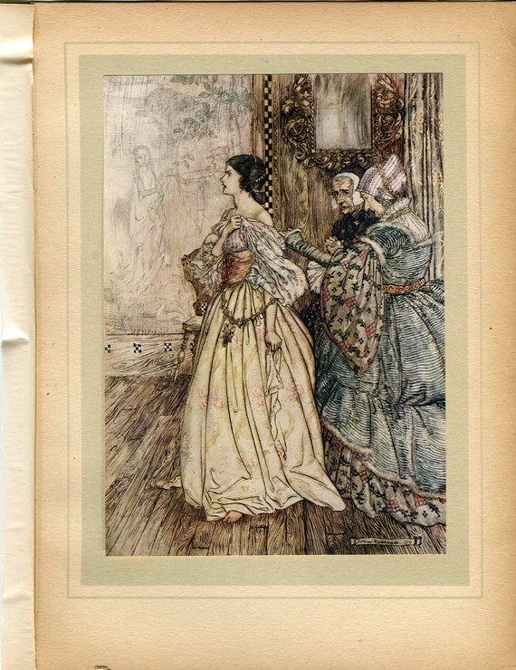 希少な初版 アーサー・ラッカム挿画本『ウンディーネ』1909年 全図15枚