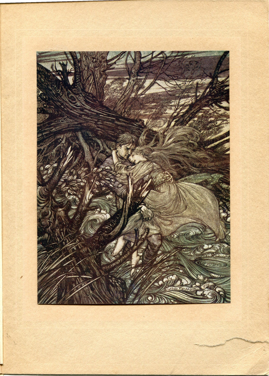Arthur Rackham Undine Antique Print From a 1st Edition Dated 1919 ...