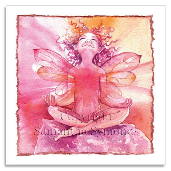 So Much Love Card, fairy, watercolour, digitally printed