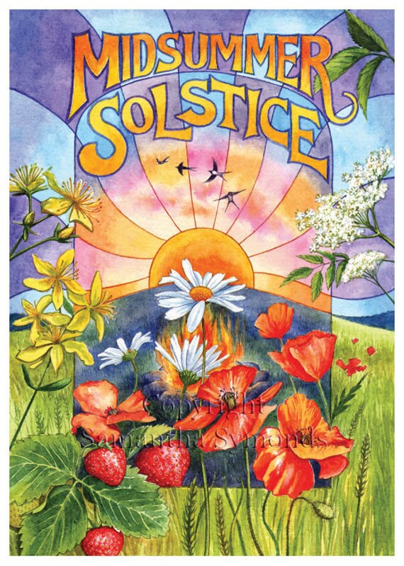 Summer Solstice Card Celtic Wheel Of The Year Etsy
