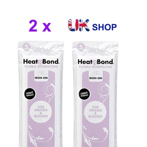 Iron On Heavy Weight Stabilizer, Sewing, Embroidery, Fusible Interfacing, 2 X Heat n Bond  40&quot; X  77&quot;