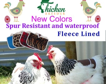 Chicken Saddle, poultry saddle, Hen protector, Waterproof canvas, Bantam chicken, Hen apron,Hen saddle, fleece lined saddle , feather pecked