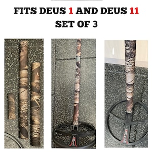 XP Deus Set of 3 Stem Covers Neoprene Protectors For Metal Detecting Accessories Detectorist  Detecting Gift