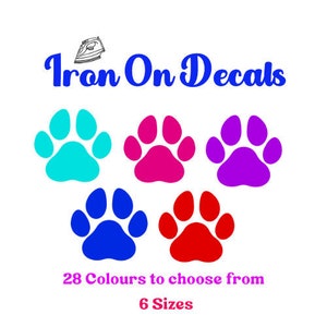 Hondenpoot opstrijkbaar warmteoverdrachtvinyl, set van 8 voor 1", set van 6 voor 2" bedrukte stickers, T-shirt, HTV, hondenliefhebber