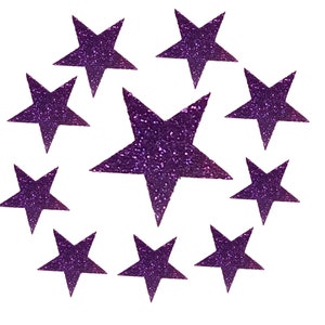 Glitter Stars Stirare, 20 Pezzi, 20 Misure Miste, Trasferimenti HTV, Stelle in Vinile, Design Jean