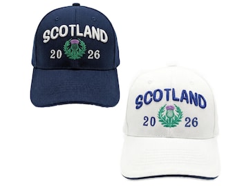 2026 World Cup Scotland Football Hat - Embroidered Thistle Baseball Cap - Scotland Fan Gift