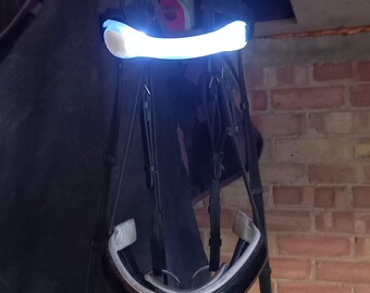 Bridle Browband LED Light, Hi Viz Strap, Horse Rider Safety, Equestrian