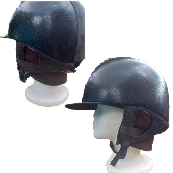 Accessories Hats & Caps Helmets Sports Helmets Black sherpa fleece lined. Fleece riding hat ear muffs warmers 