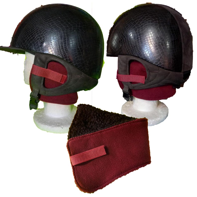 Riding hat ear warmers muffs fleece with Sherpa fleece lining Etsy