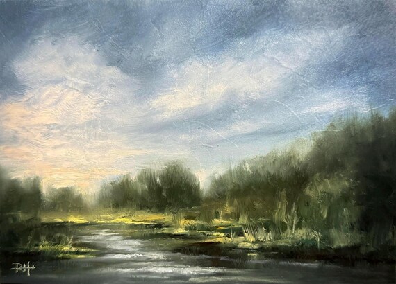 Original Tennessee Landscape Oil Painting 5x7” | Abstract