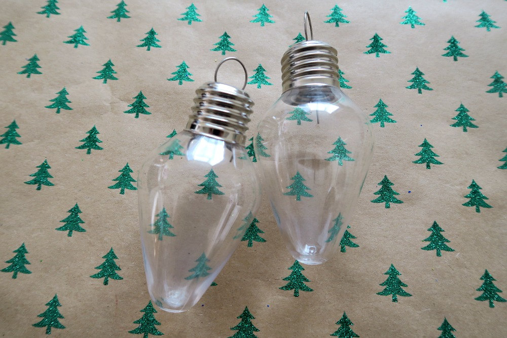 Christmas bulb lightbulb clear plastic fillable ornament | Etsy