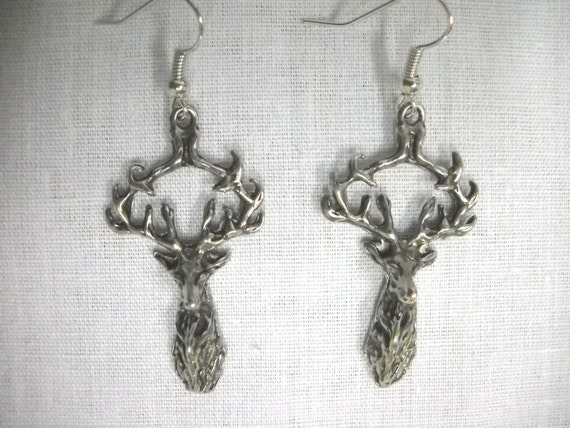 Deer Trophy 8 Point Buck Sterling Silver Charm - Made in the USA Deer Trophy 8 Point Buck Sterling Silver Charm - Made in the USA