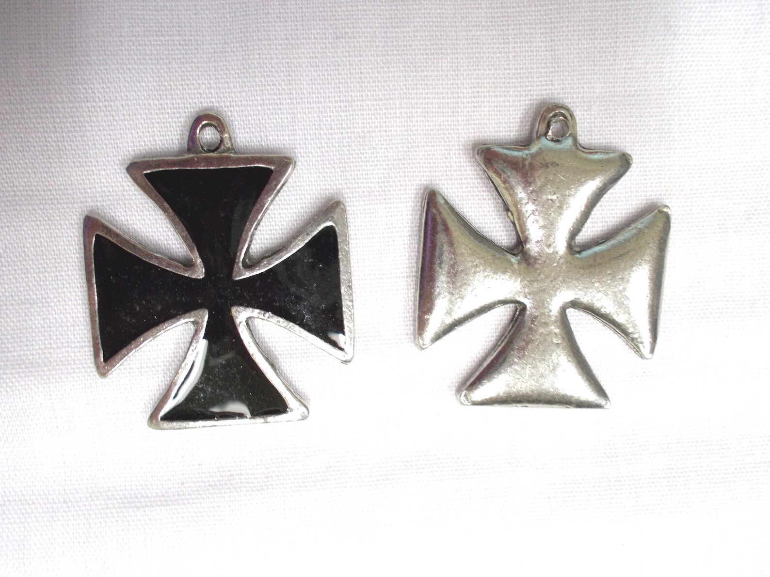 Maltese Cross With Black Inlay IRON CROSS Large Size Pewter Etsy