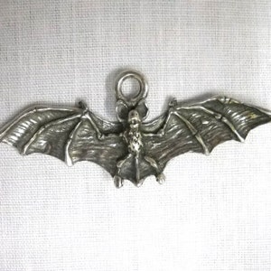 May include: Silver-toned bat charm with detailed wings and a hanging loop.